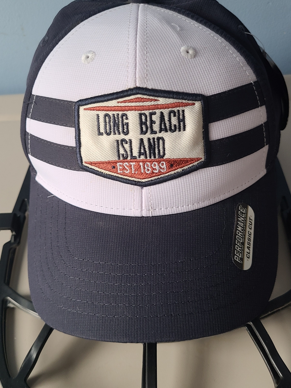 Head Navy and White Baseball Cap with Graphic Tag